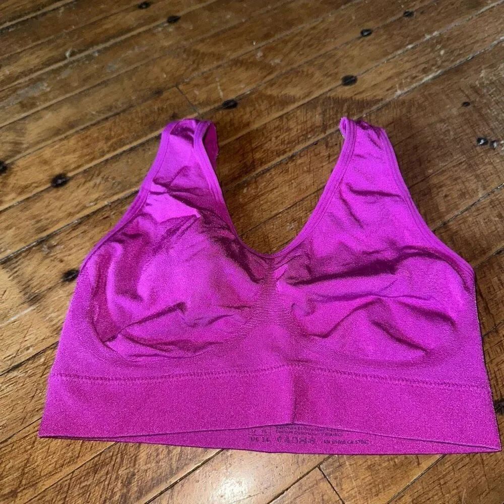 Wacoal retro chic barbiecore lined pink wireless 34 bra